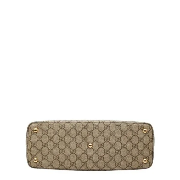 Gucci GG Supreme 2-Way Shoulder Bag Beige Pink Red Leather - Picture 3 of 10